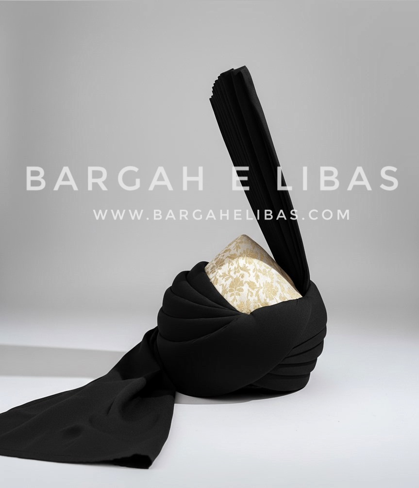 Black Shahi Taaj Pagdi
