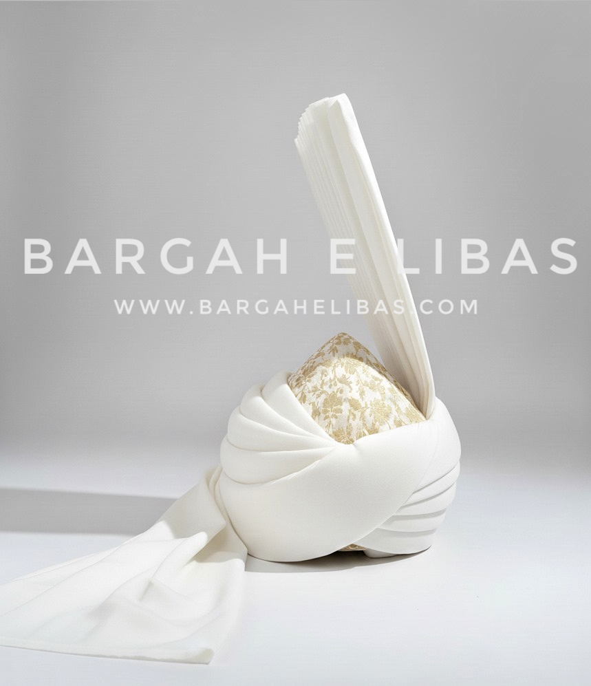 White Shahi Taaj Pagdi
