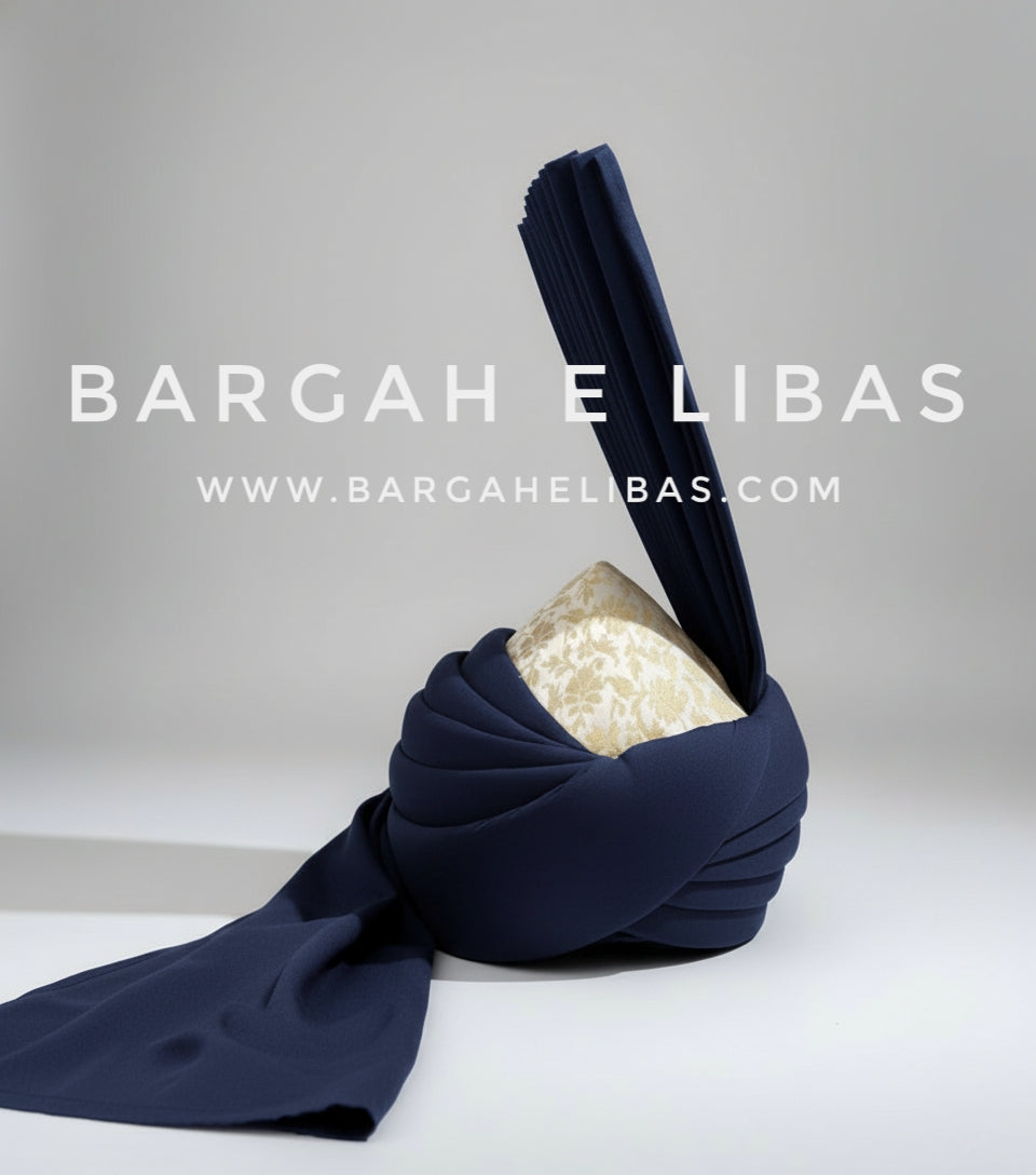 Blue Shahi Taaj Pagdi